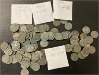 WWII Steel wheat pennies 120+