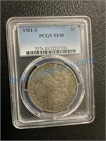 1901S Morgan silver dollar extra fine XF40