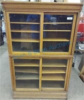 Barrister bookcase with sliding door sections