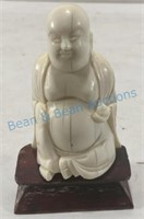 Ivory carved Buddha 3 1/4 inches tall