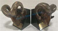 "Rocky Mountain Rumble" bronze bookends by Dawn