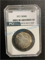 1880 Morgan silver dollar MS 66