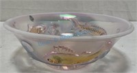 Fenton glass bowl signed by artist