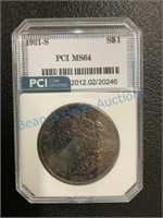 1921S Morgan silver dollar MS 64