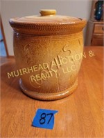 REDWING COOKIE JAR, SMALL CHIP ON LID