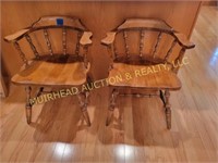 (2) COLONIAL CRAFT, SOLID BIRCH CHAIRS