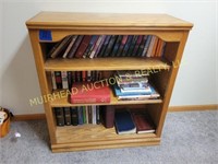 BOOKCASE 32"WIDE WITH BOOKS NOVELS BIBLES