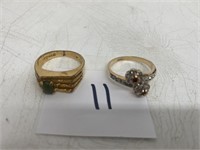 2 18K Gold Electro Plated Rings