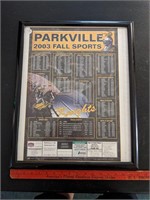 2003 Parkville Fall Sports Schedule Framed Poster