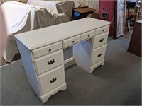 Painted Wooden 7-Drawer Desk