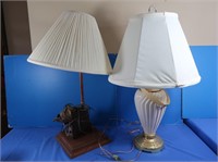 2 Lamps 30"H-1 made from Vintage Bell System