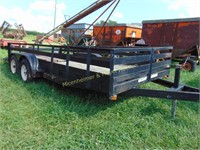 2004 7X14 TRAILERMAN TRAILER WITH RAMPS AND TAIL