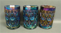 Three Imperial Purple Daimond Lace Tumblers
