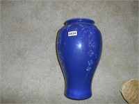 Large Cobalt blue vase unmarked  approx 17in tall