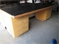 Large 3 Piece Double Pedestal Office /Work Desk