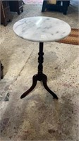 Small Round Marble Top Plant Stand
