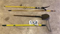 Pole saw, Rake, Shovel & Paint pole