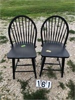 2 Black bar stools