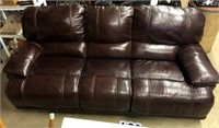 Double recliner sofa  Mahogany color 90"