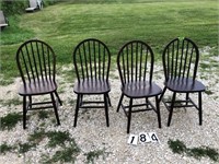 4 Dark Wood Chairs