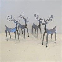 Metal Reindeer - 9" x 12" - 4 Items