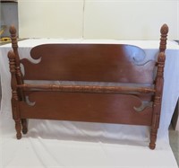 Empire Style Head/Footboard Bed w/Side Rails &