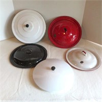 Enamel Lids  Assorted Sizes - Vintage/