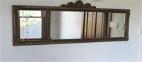 Mantle Mirror - Gilded wood frame-3 panel- worn