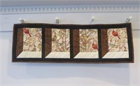 Cardinal Quilted Wall Hanging - Long Arm Stitched