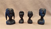 Ebony Female Head Carvings