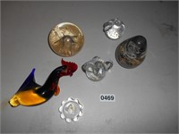 Vtg Murano glass no sticker rooster needs repair