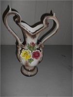 Vtg. Cadimonte pink/yellow floral double handle