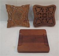 Carved Wooden Trivets