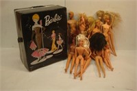 Barbie Case and Many Barbies and One Ken