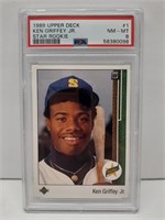 1989 Upper Deck Ken Griffey Jr Rookie PSA 8 Card