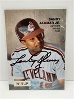 1990 Sandy Alomar Jr Rookie Card Autographed