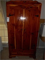 Antique Red Cedar Chifferobe with clothes bar