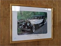 Framed Photo of 1930 DuPont Automobile