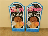 2 - Nestle Ice Cream Plastic Advertising Signs