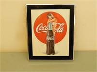 Coca Cola Framed Advertising Picture - 9.5 x 12