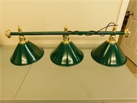 3 Metal Hanging Pool Table Lights-48" long