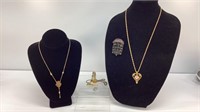 Costume  Jewelry: 2 Avon Necklaces & other pieces
