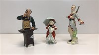 Three collectible figurines: Royal Doulton