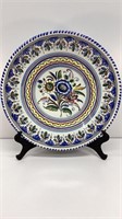 Ceramic  Bowl 17” diameter and signed stand not