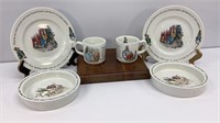 2 Sets: Wedgwood Peter Rabbit Dishes: 2 plates,