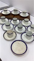 Demitasse 11 Coffee Cups & 12 Saucers