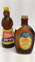 Syrup bottles, Butterworths & Log Cabin