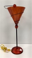 21.5"  tall martini lamp (has plastic crazing)