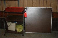 Cart and folding table