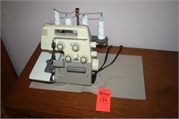 Serger and table